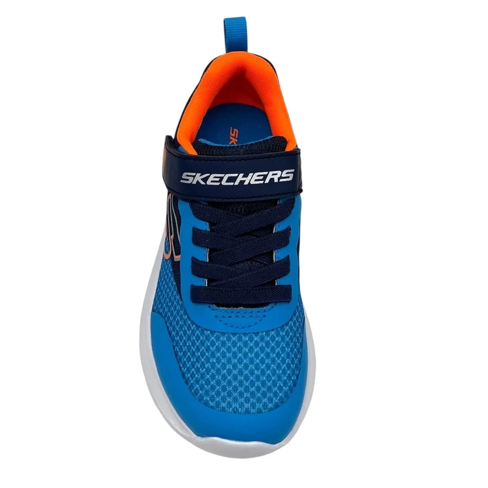 Skechers Squad Youth Boys Slip On Sneakers Size 1 Royal Navy Blue/Orange Shoes